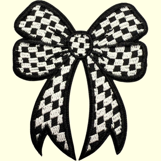 Black & White Checkered Bow