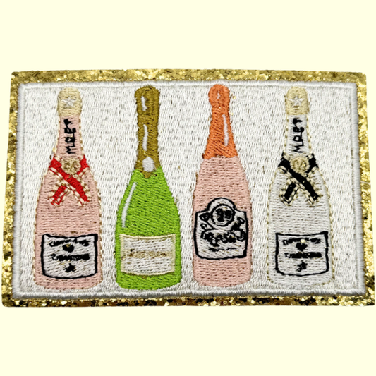 Embroidered Champagne Bottles