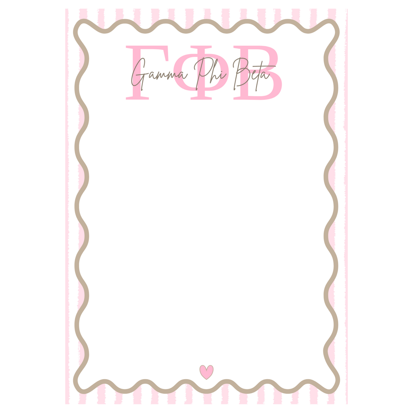 Gamma Phi Beta Notepad