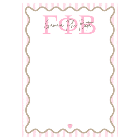 Gamma Phi Beta Notepad