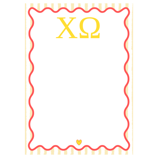 Chi Omega Notepad