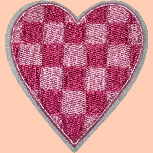 Checkered Pink Heart