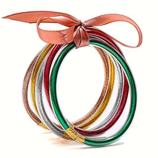 Christmas Colored Buddha Bangles (5)