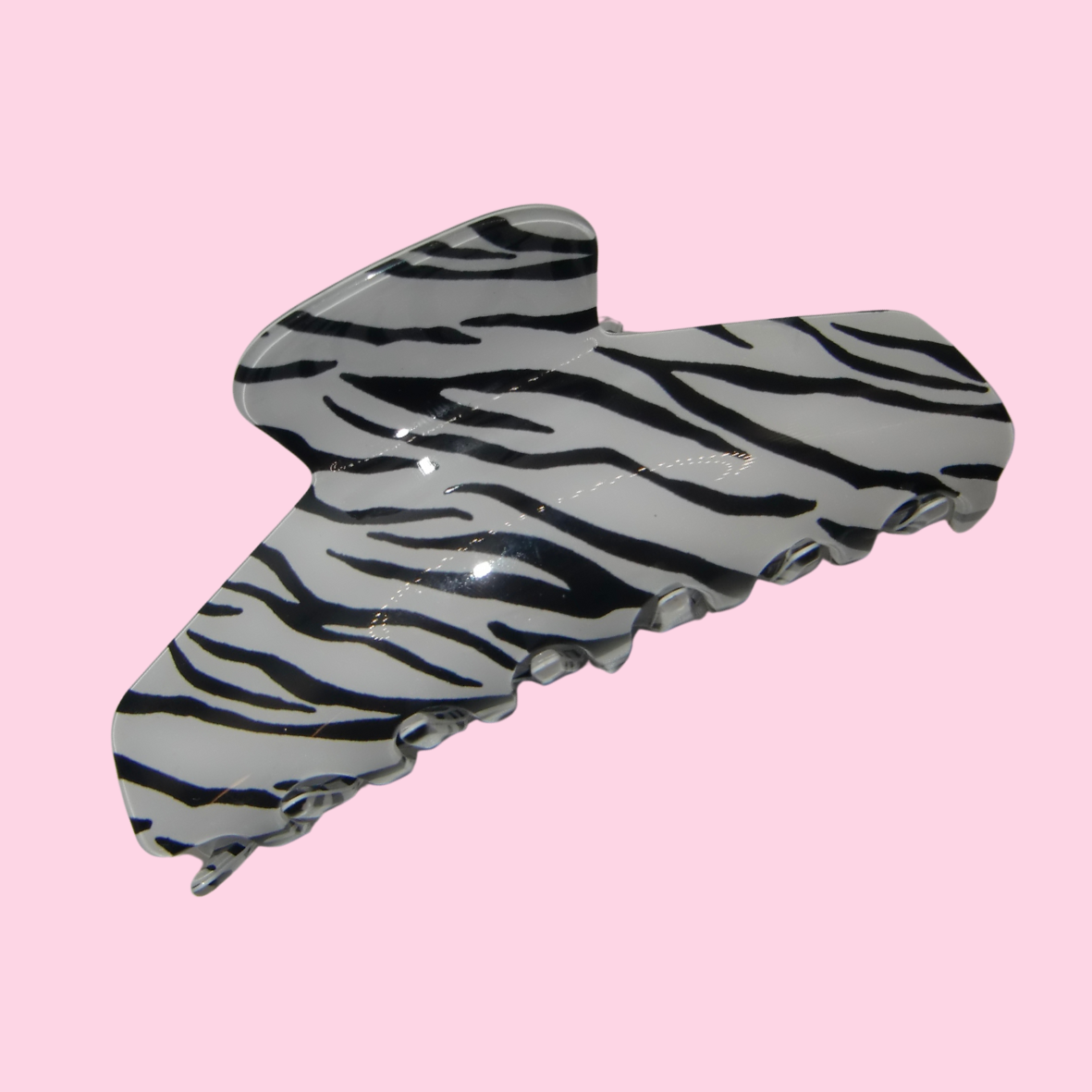 Black and White Zebra Claw Clip
