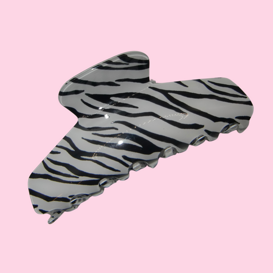 Black and White Zebra Claw Clip
