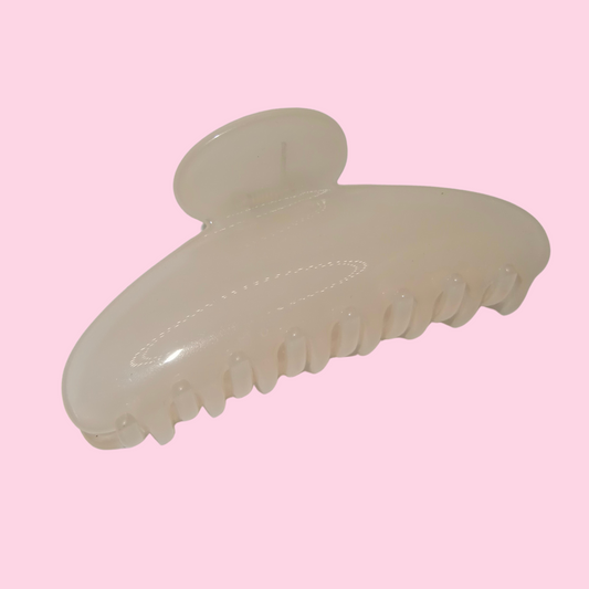 Cream Claw Clip