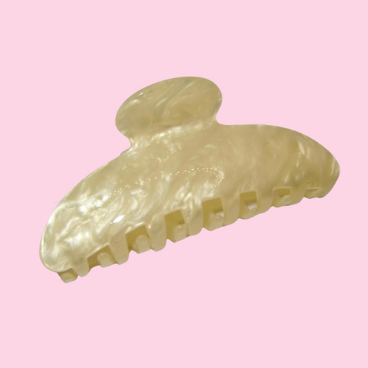 Yellow Pearl Claw Clip