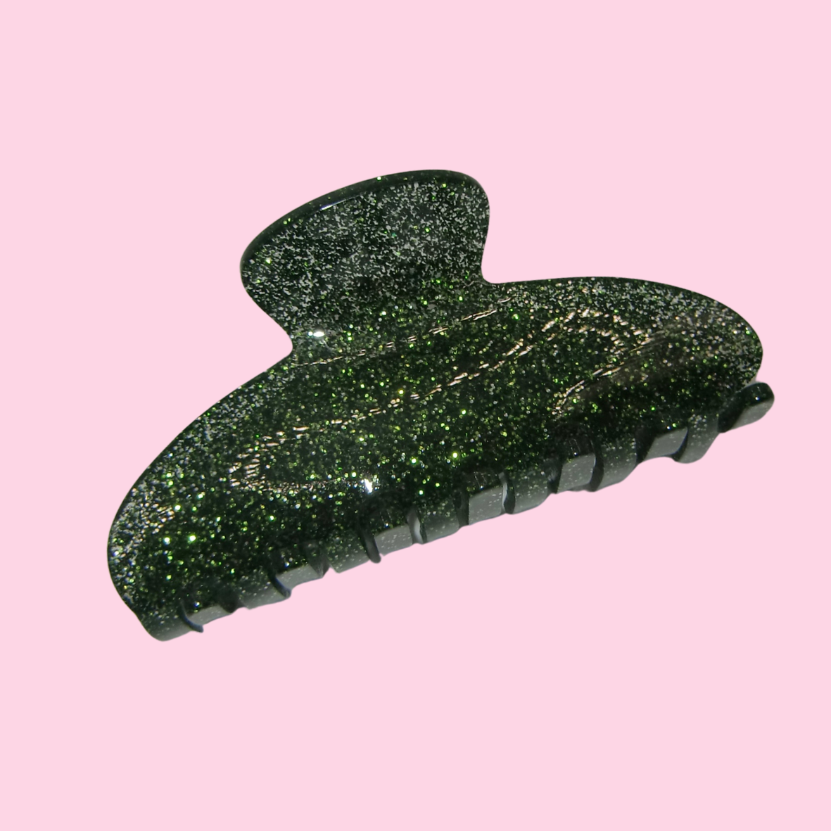 Green Sparkle Claw Clip