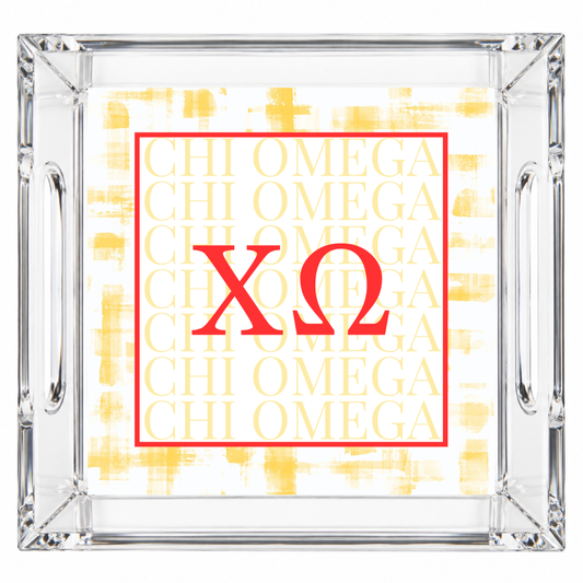 Chi Omega Acrylic Tray