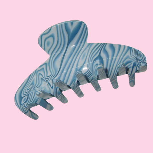 Blue Swirl Claw Clip