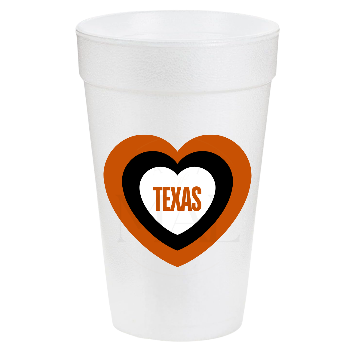 Texas Heart 20oz Cups