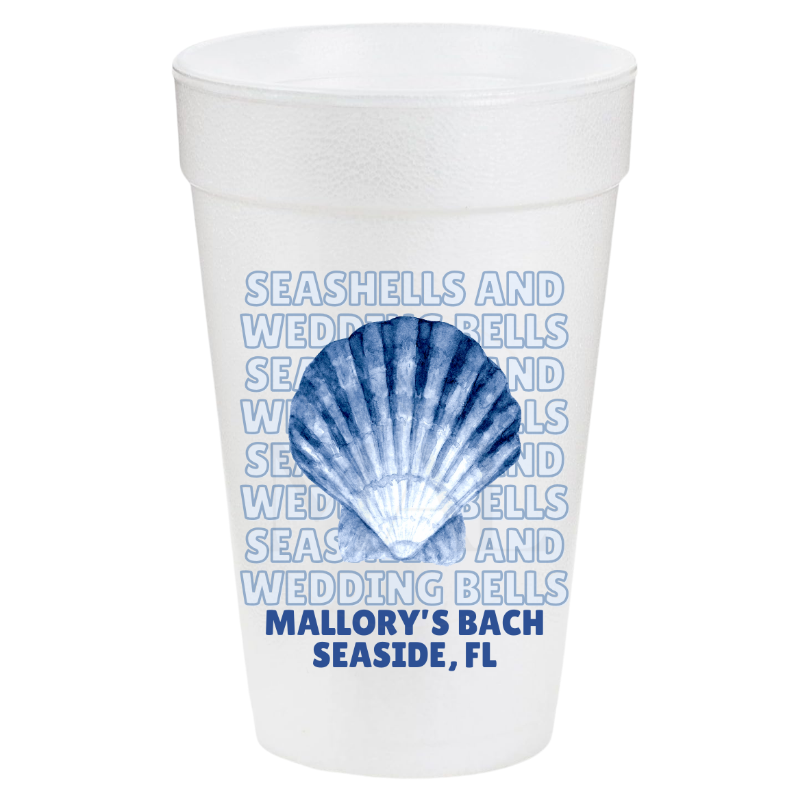 Seashells and Wedding Bells Stacked 20oz Cups