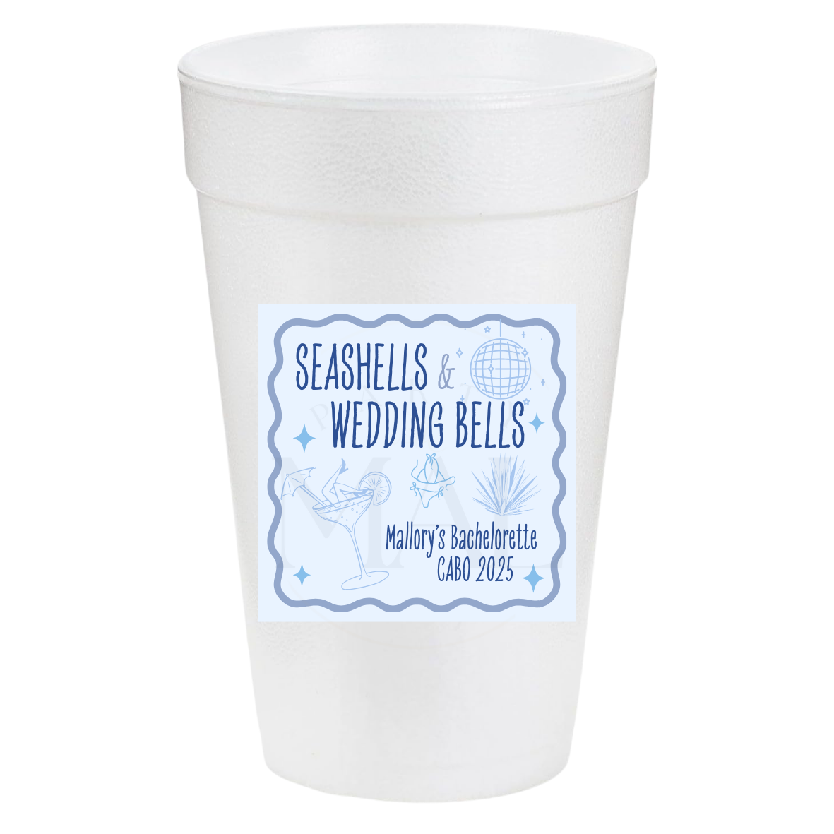 Seashells and Wedding Bells Simple 20oz Cups