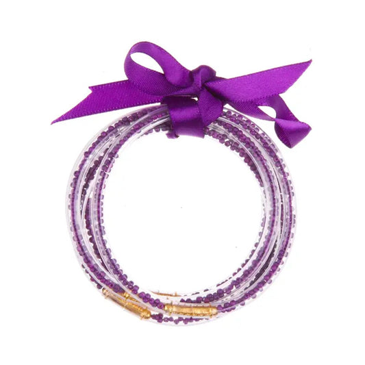 Purple Buddha Bangles (5)