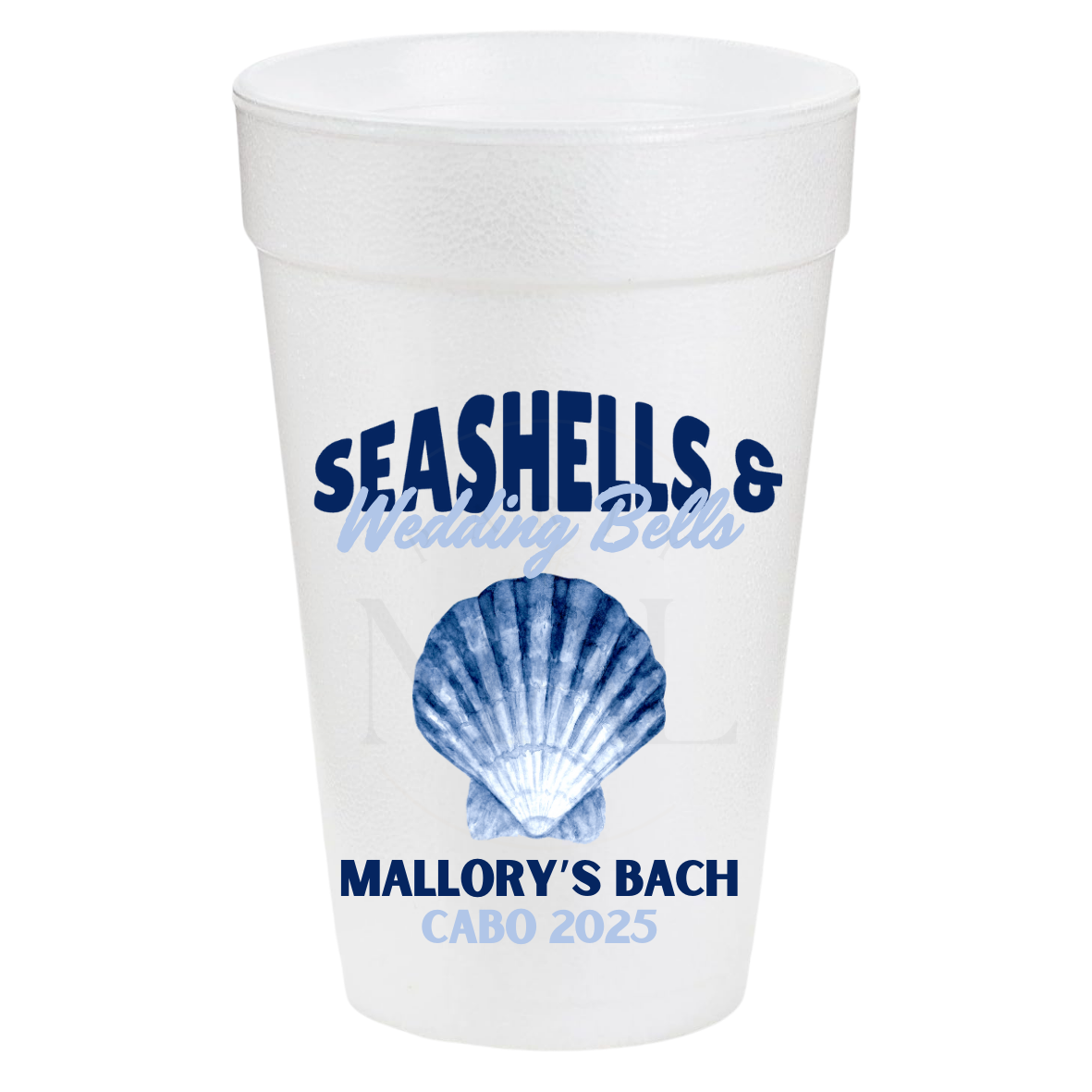 Seashells and Wedding Bells Coastal 20oz Cups