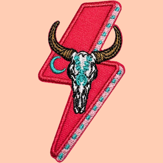 Hot Pink Longhorn Lightning Bolt