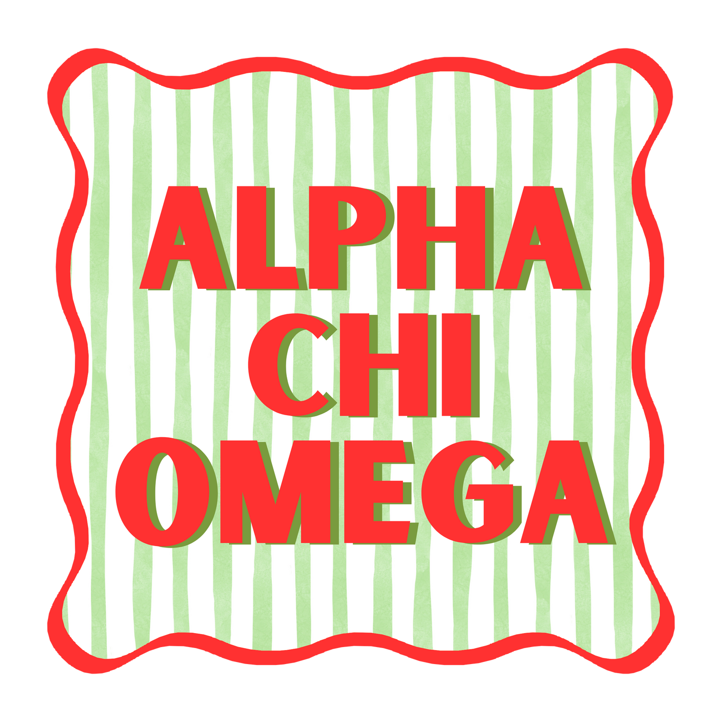 Alpha Chi Omega Acrylic Coaster Set