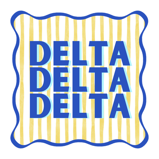 Delta Delta Delta Acrylic Coaster Set