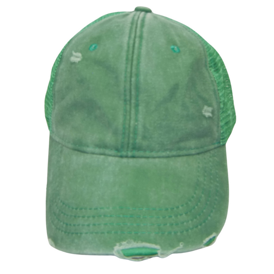 Green Distressed Hat