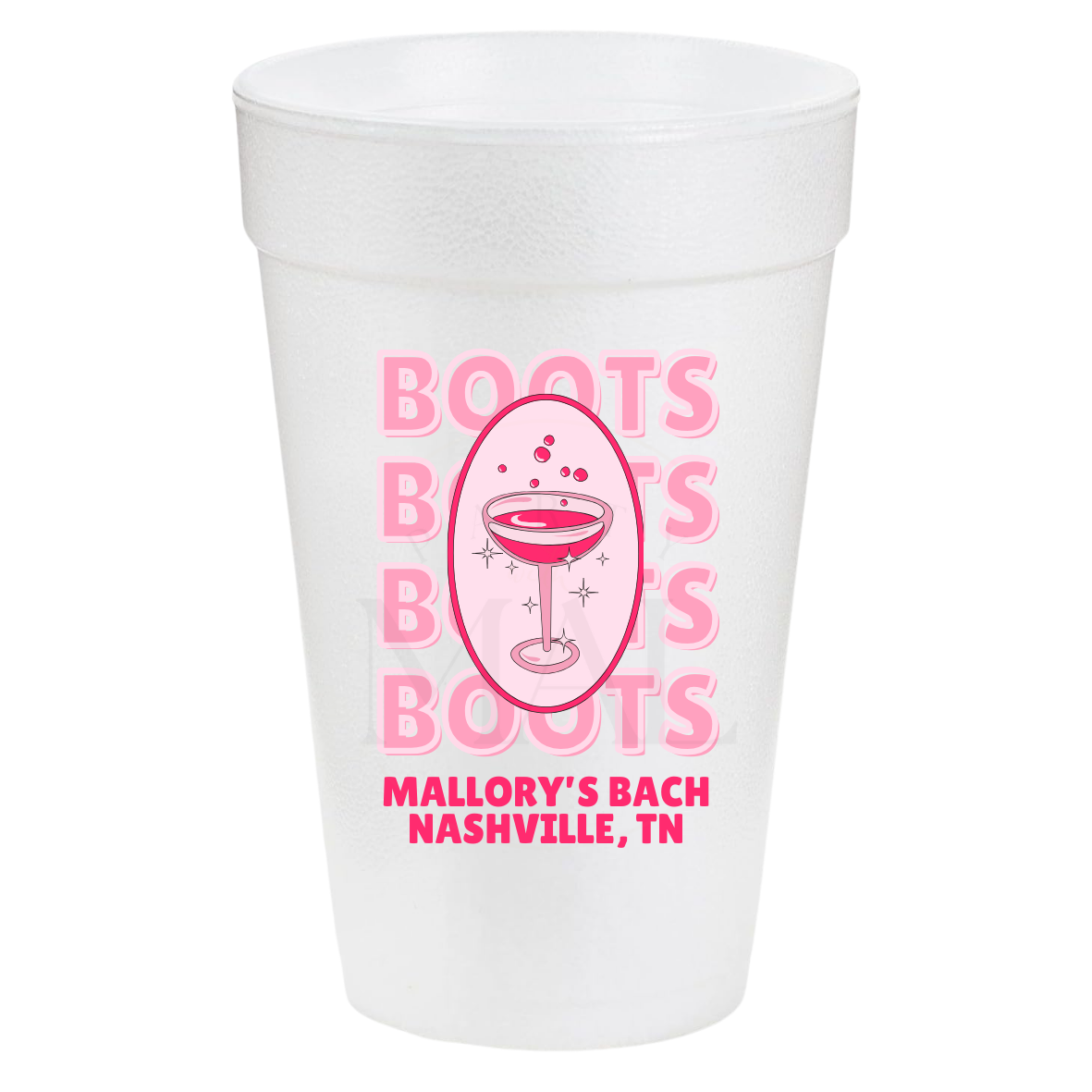 Boots and Bubbly Stacked 20oz Cups