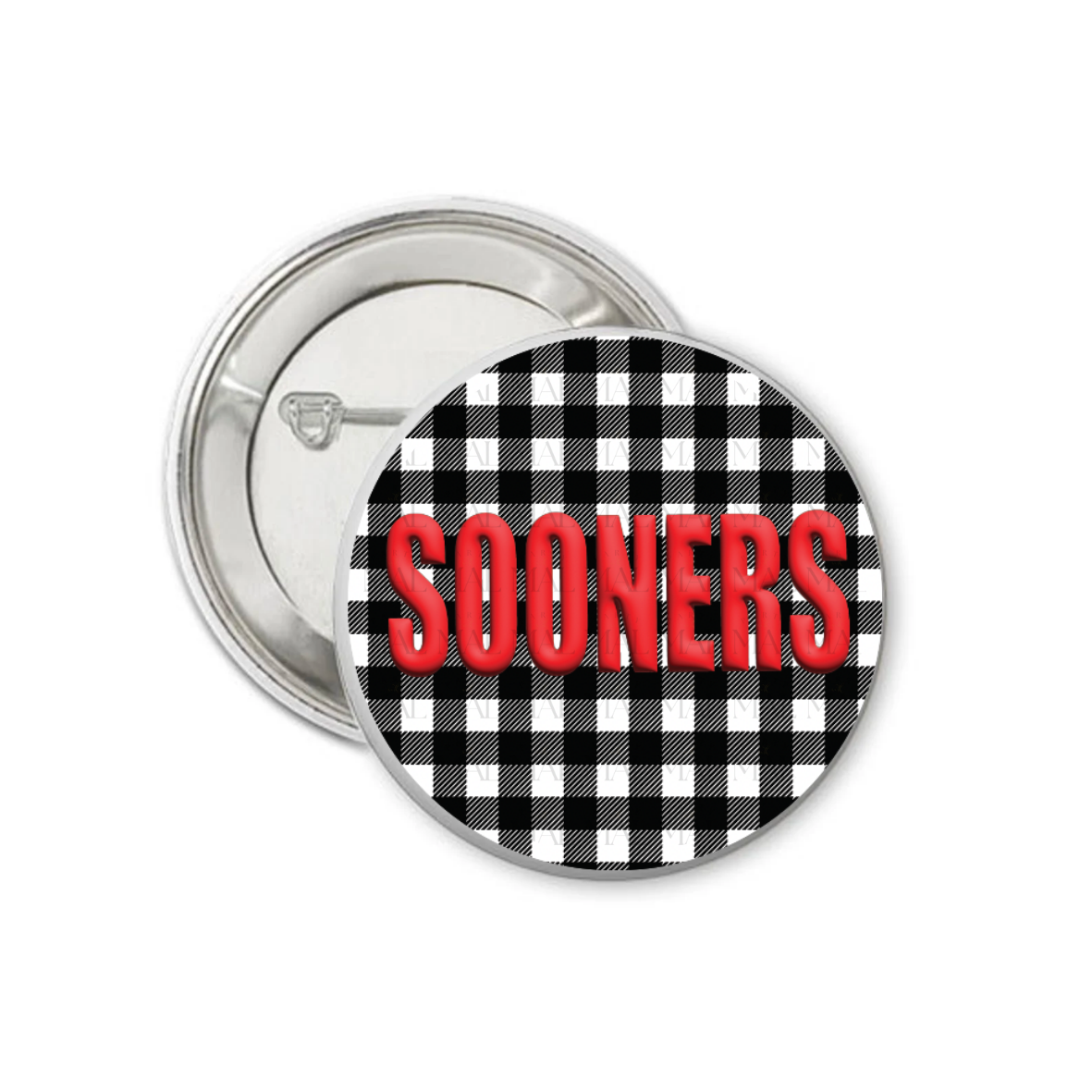 Gingham Glow 3" Button