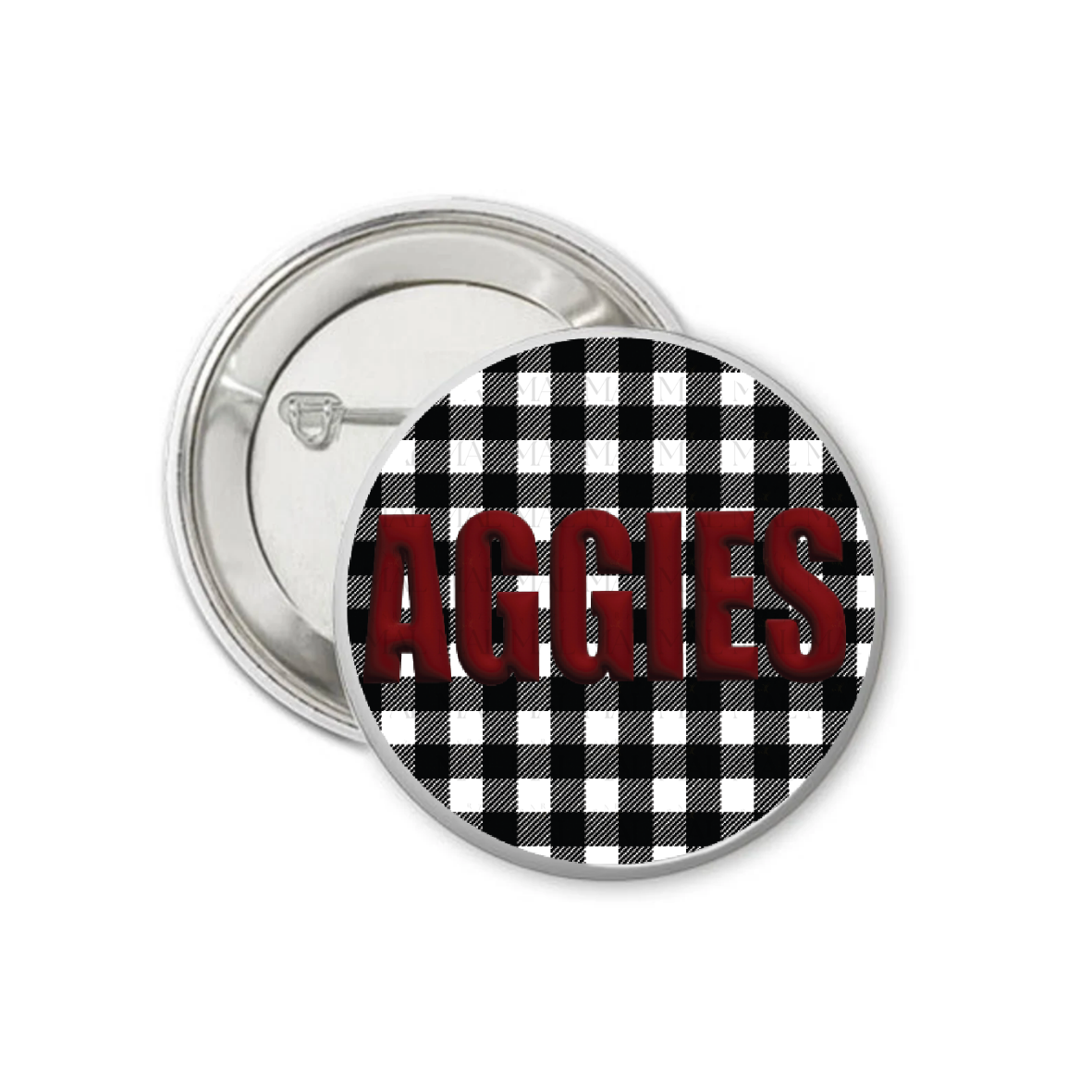 Gingham Glow 3" Button
