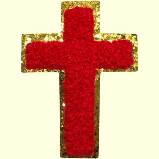 Red Cross w Gold Chenille