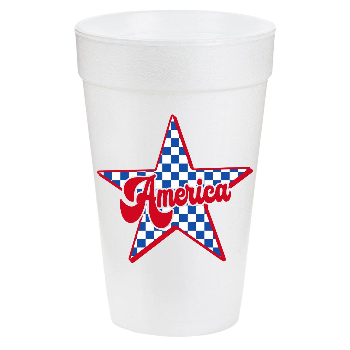 America Checkered Star 20oz Cups