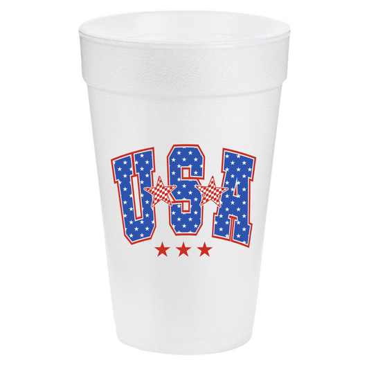 USA Blocked Stars 20oz Cups