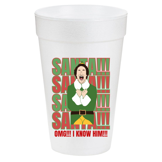 Santa!!! Omg I Know Him! 20oz Styrofoam Cups
