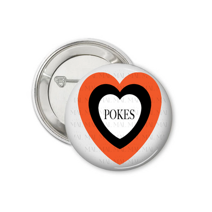 Three Tiered Heart 3" Button