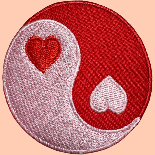 Pink and Red Circle Heart