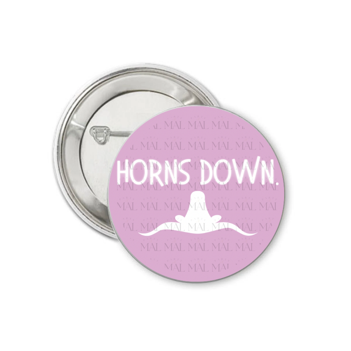 Horns Down 3" Button