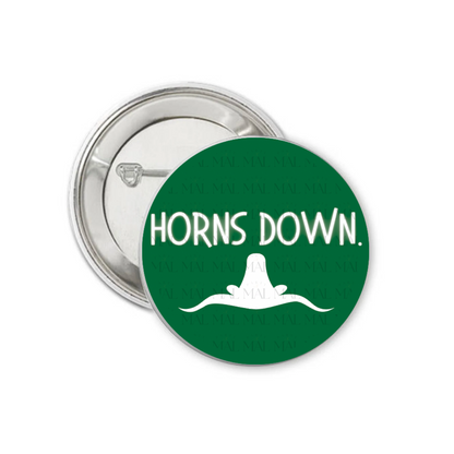 Horns Down 3" Button