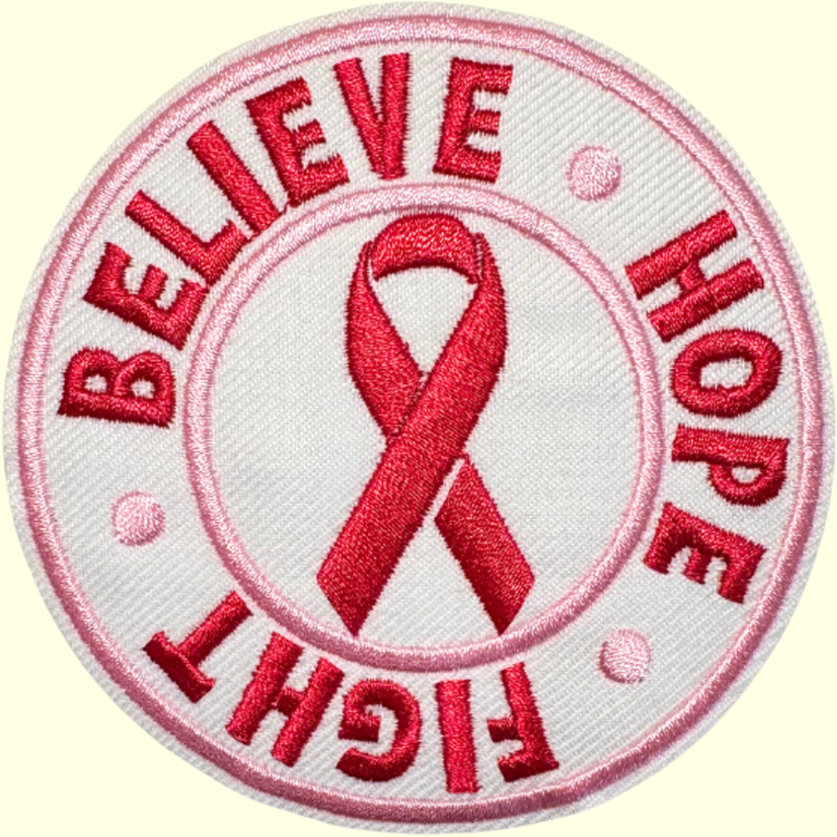 Believe Hope Fight Breast Cancer Circle