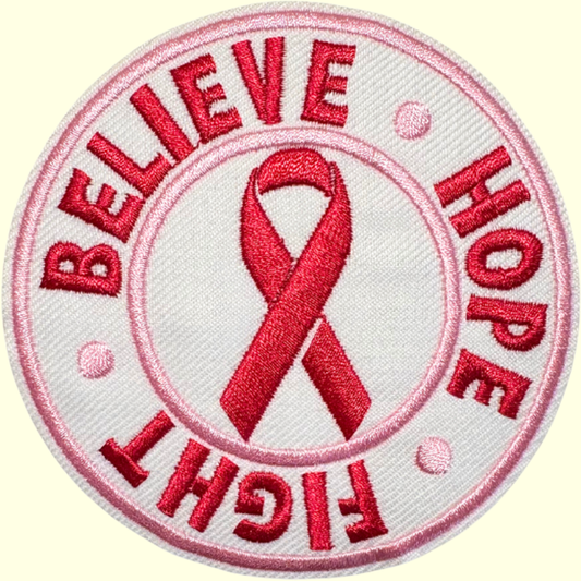 Believe Hope Fight Breast Cancer Circle