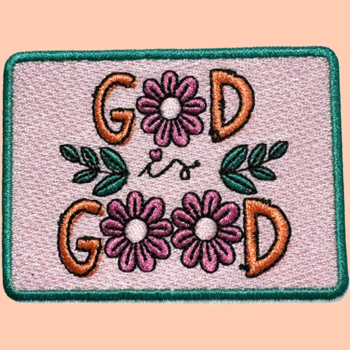 God Is Good Floral Square