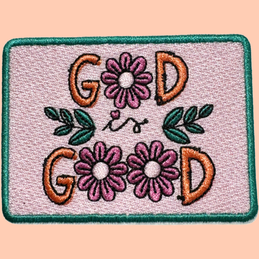 God Is Good Floral Square