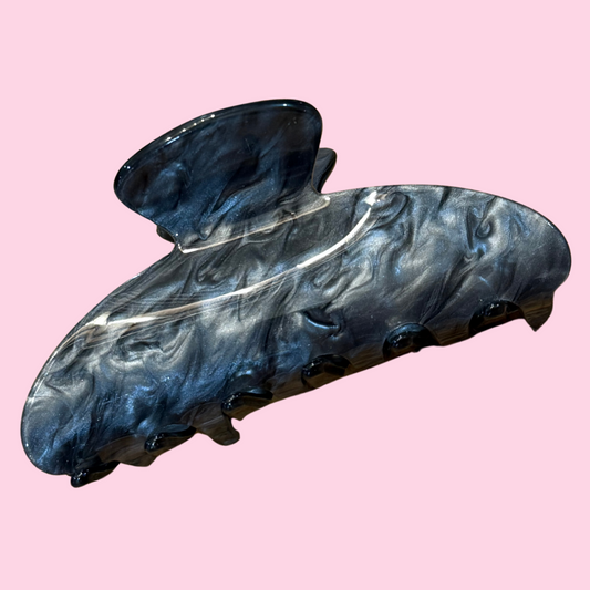 Charcoal Swirl Claw Clip