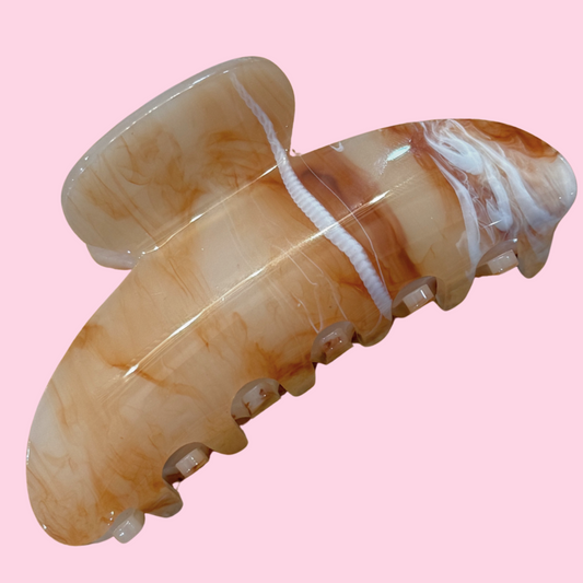 Orange Gloss Claw Clip