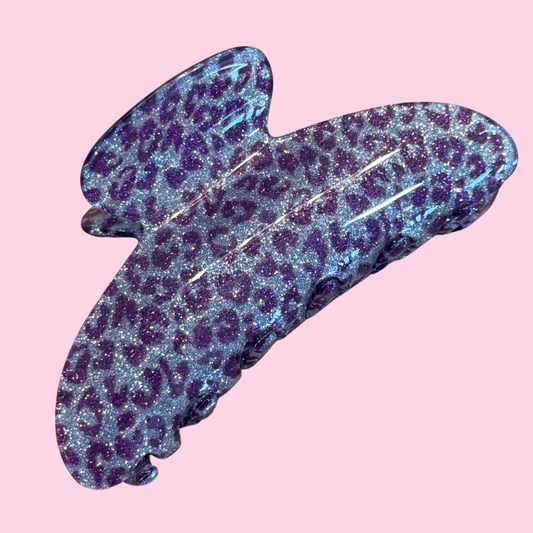 Purple and Silver Cheetah