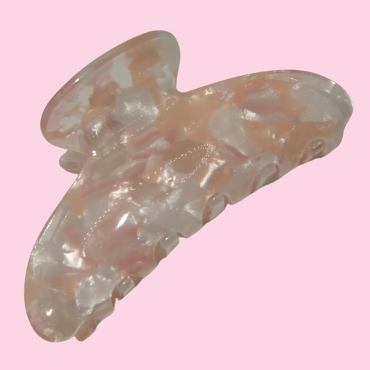 Iridescent Peach and White