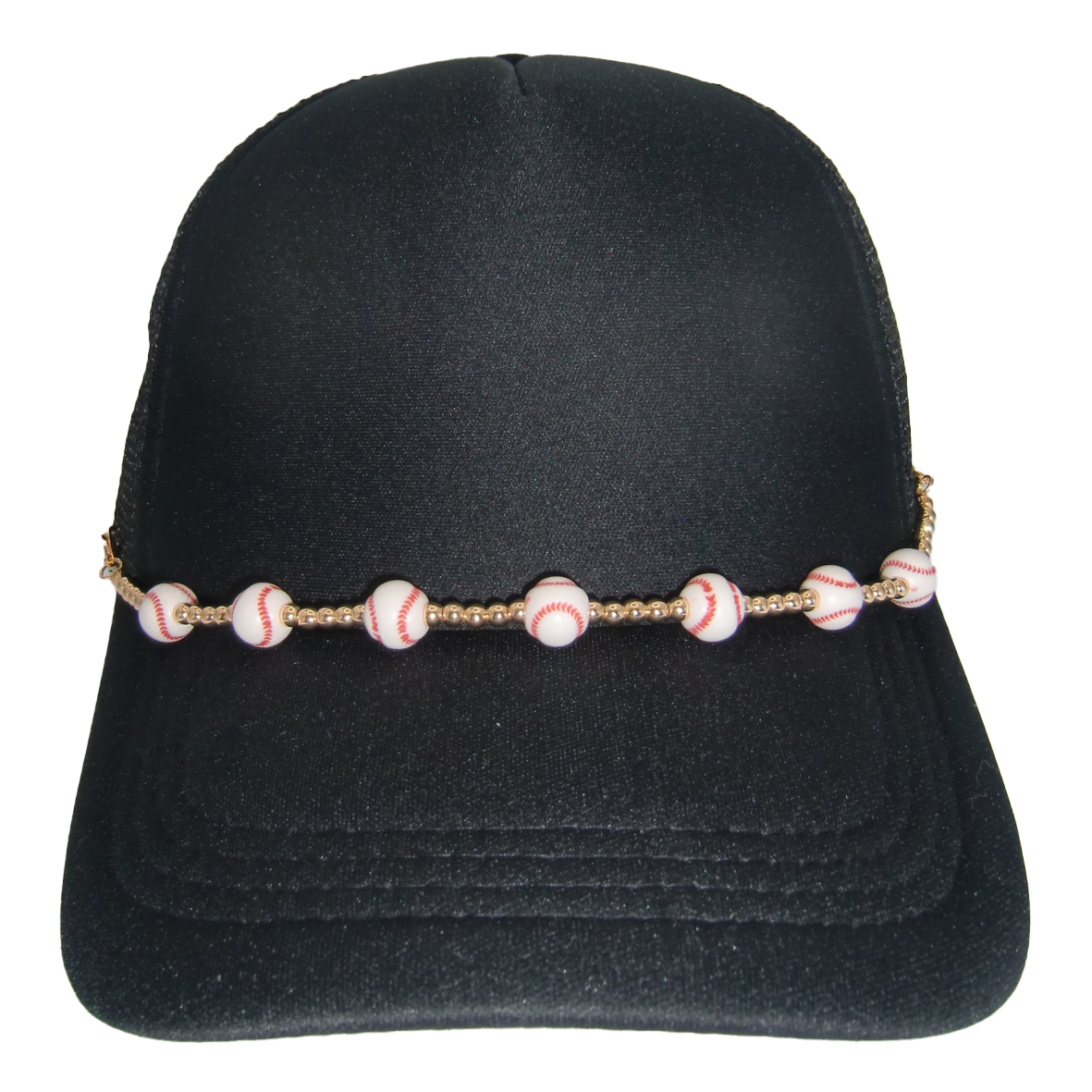 Baseballs w/ Gold Beads
