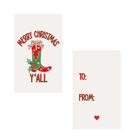 Merry Christmas Y'all Gift Tag
