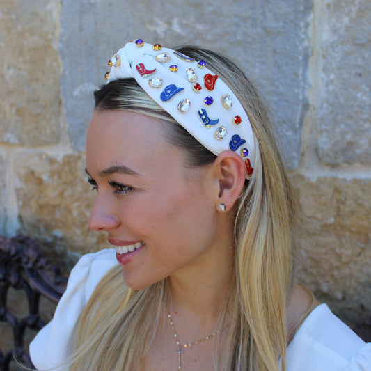 White Cowgirl Headband