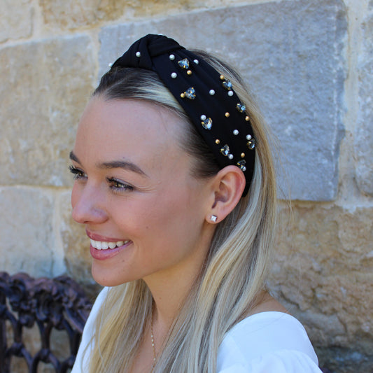 Black Beads Headband