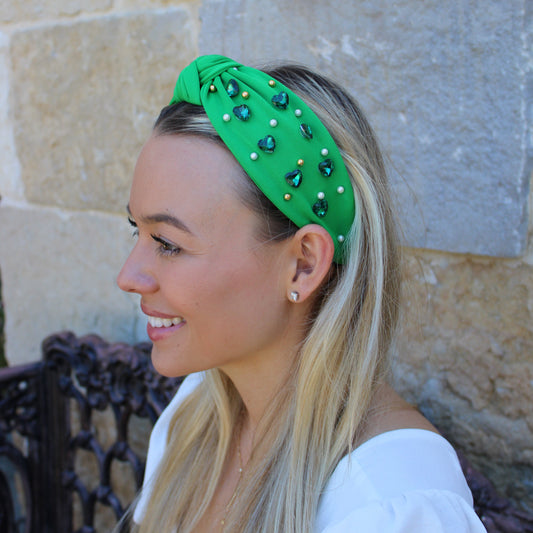 Green Beads Headband