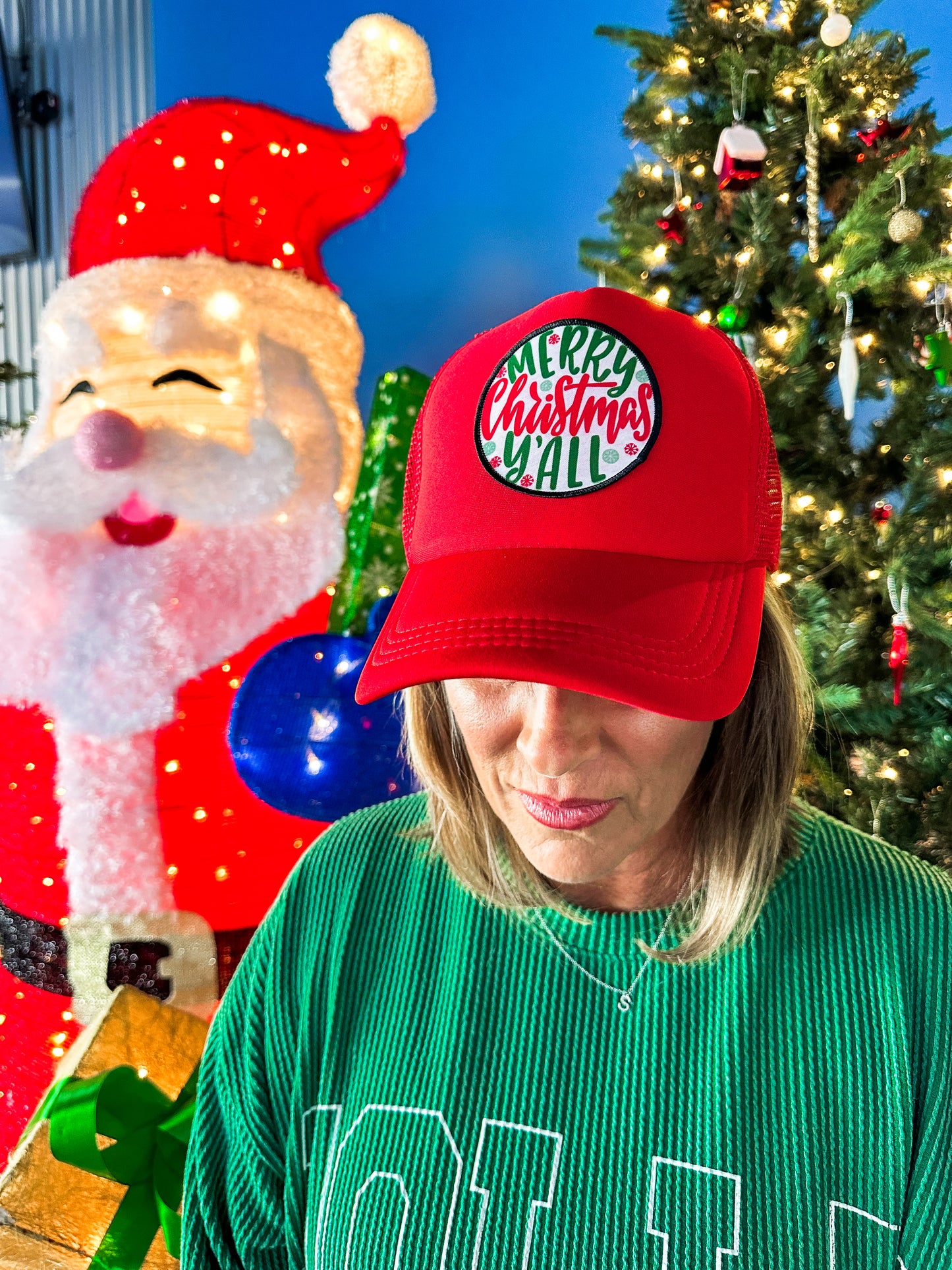 Merry Christmas Y'all Trucker Hat