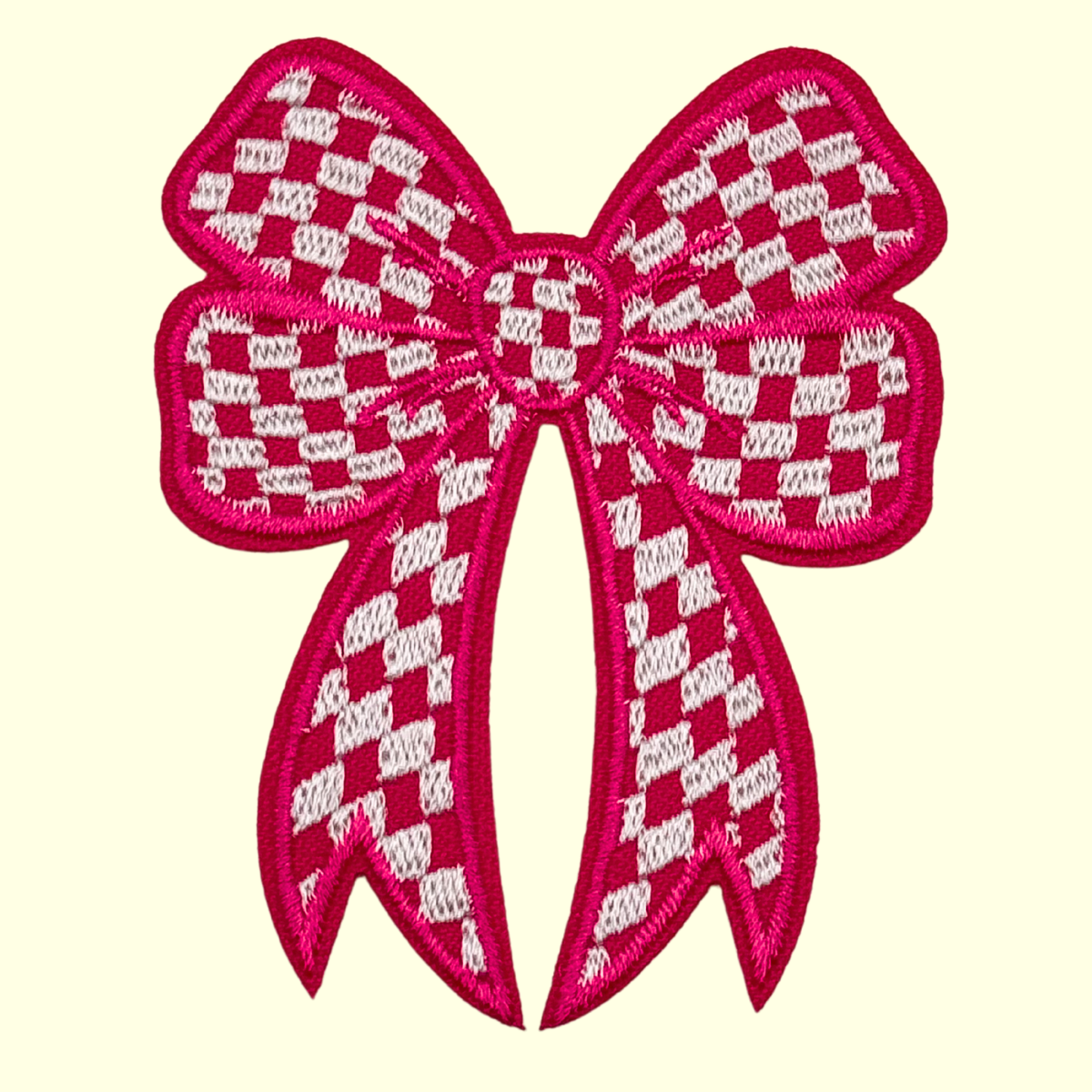 Hot Pink & White Bow