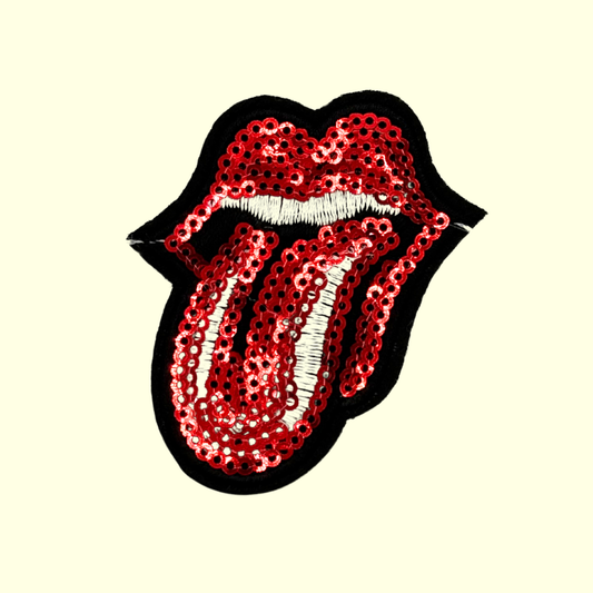 Sequin Rolling Stones Tongue